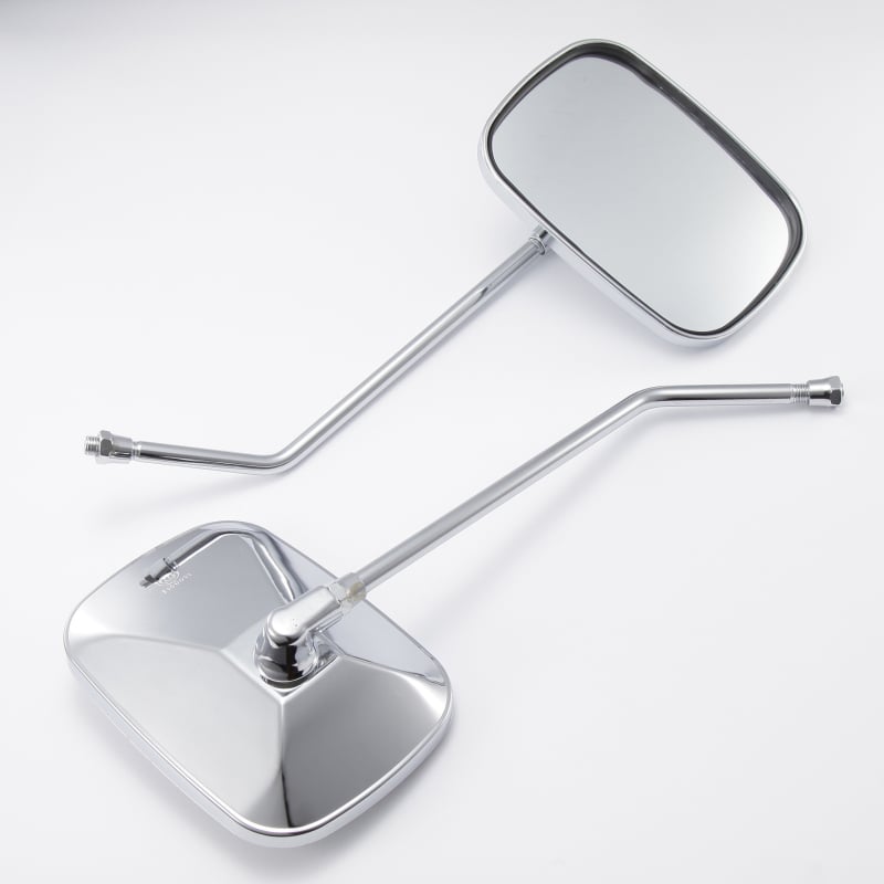Καθρέπτης οπίσθιος για τρίκυκλο ηλεκτρικό όχημα, τετράγωνος καθρέπτης, πλαστικό περίβλημα + σιδερένιος ράβδος, Μοντέλο 1057, δεξιό σπείρωμα