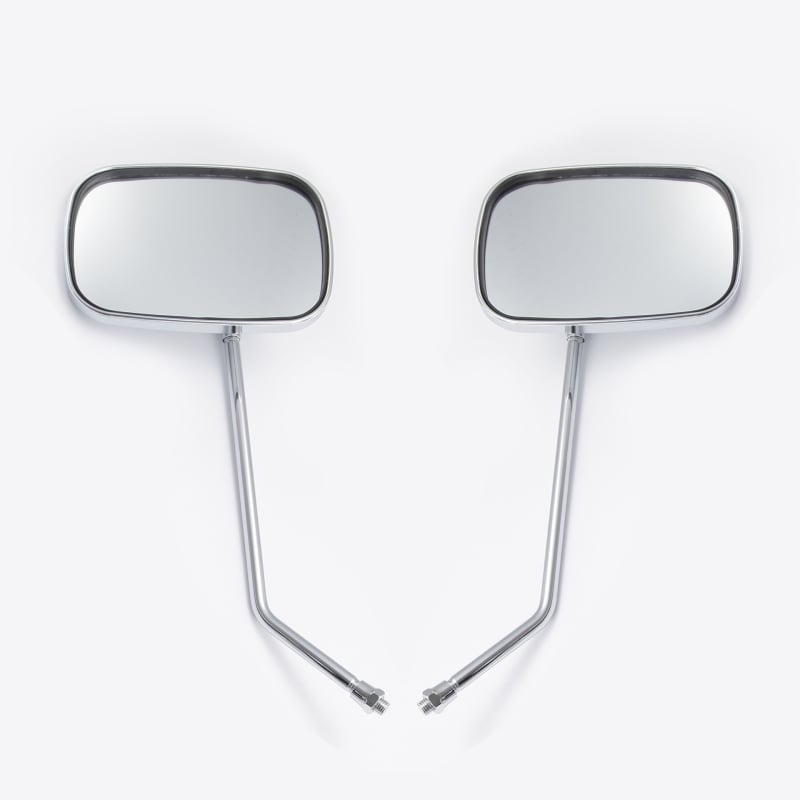 Καθρέπτης οπίσθιος για τρίκυκλο ηλεκτρικό όχημα, τετράγωνος καθρέπτης, πλαστικό περίβλημα + σιδερένιος ράβδος, Μοντέλο 1057, δεξιό σπείρωμα