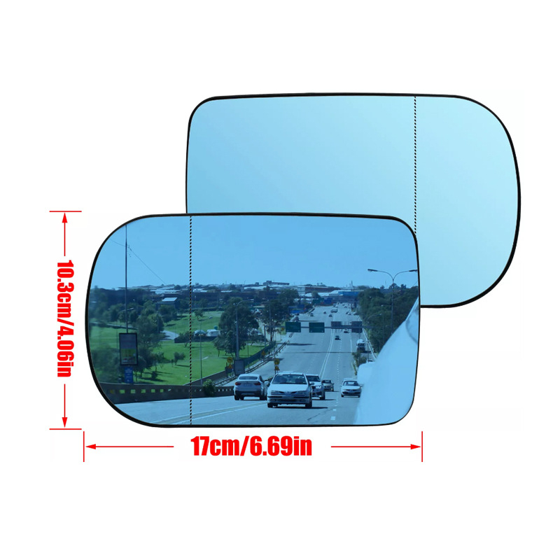 CZPINCHEN Snap-on за BMW 5 Series E39 задно огледало, модел 51168209811/51168209812, стъклено огледало