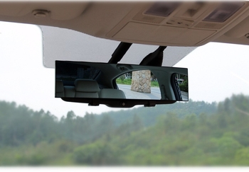 Autó belső visszapillantó tükör holttér-vizualizációval, széles látómező, ívelt kialakítás, HDELF márka