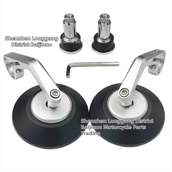 Задно огледало за мотоциклет CB-2, плоско огледало, корпус от CNC алуминиева сплав, огледало: сплав, покритие: алуминиева сплав, съвместимо с мотори и електрически скутери, марка BJN