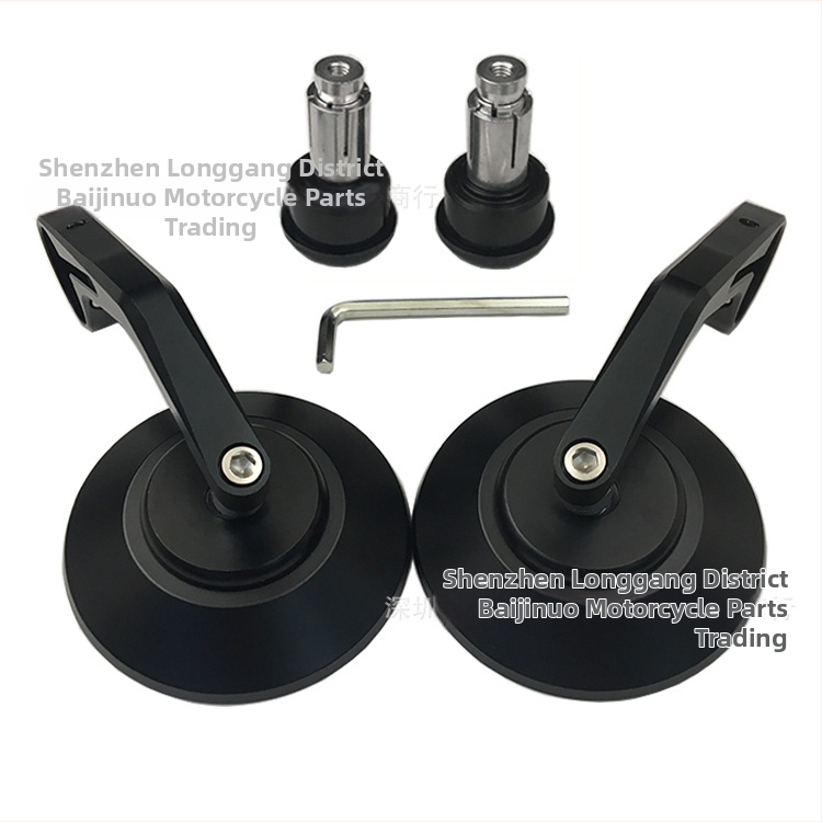 Задно огледало за мотоциклет CB-2, плоско огледало, корпус от CNC алуминиева сплав, огледало: сплав, покритие: алуминиева сплав, съвместимо с мотори и електрически скутери, марка BJN