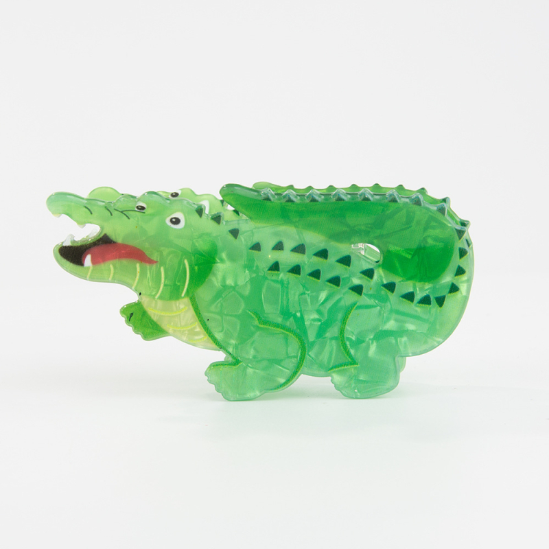 PVC klipsa za kosu s dizajnom dinosaura u šumskom stilu, ručni rad