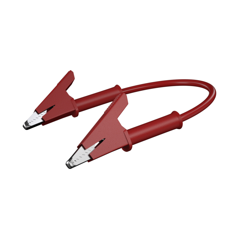 Καλώδιο δοκιμών 10A/20A υψηλής τάσης με διπλά κλιπ κροκοδειλίου, ορειχάλκινοι αγωγοί, μήκος 95 cm