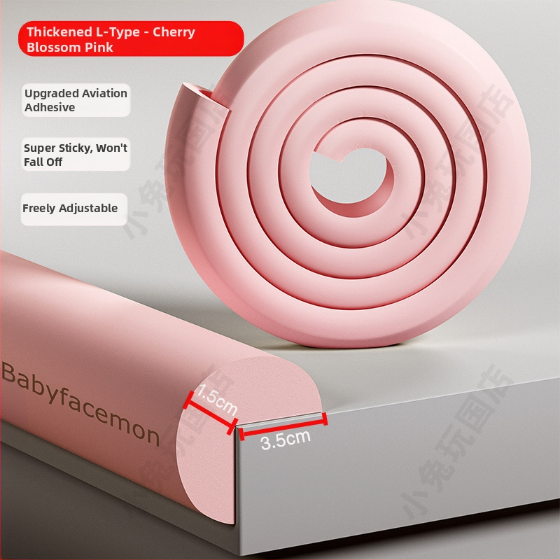 Gyerekeknek készült ütközésgátló szalag – szélesített és megvastagodott, nem mérgező, ragasztómentes sarokvédő