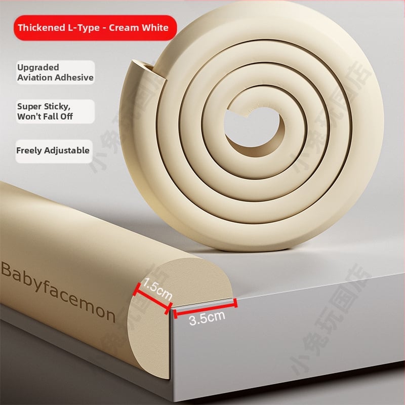 Gyerekeknek készült ütközésgátló szalag – szélesített és megvastagodott, nem mérgező, ragasztómentes sarokvédő