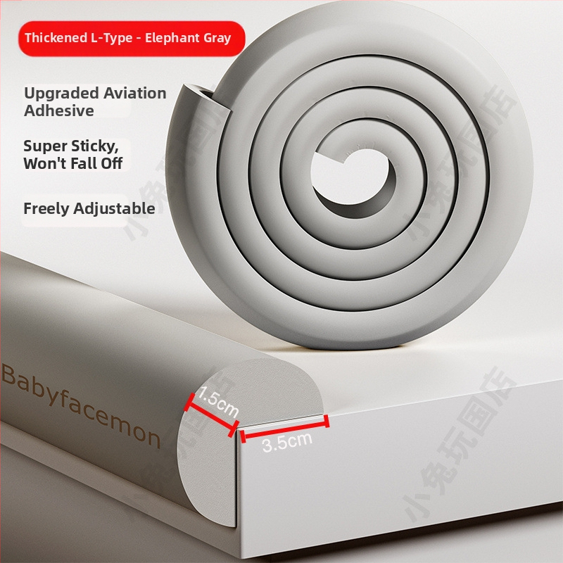 Gyerekeknek készült ütközésgátló szalag – szélesített és megvastagodott, nem mérgező, ragasztómentes sarokvédő