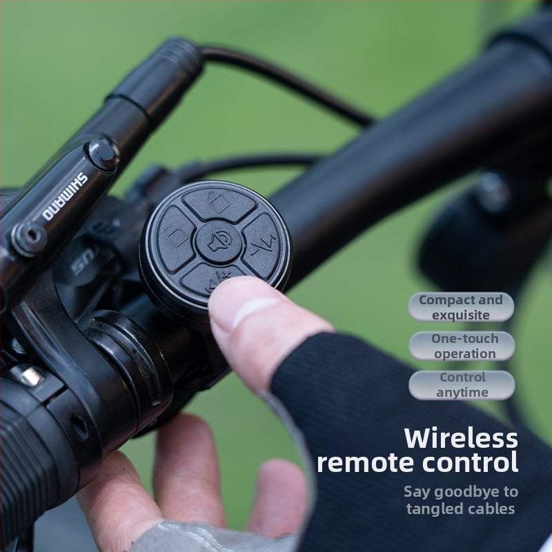 Bežični zvon za bicikl s daljinskim upravljačem, glasni alarm protiv krađe za planinske bicikle (Wind&Moon WT11, plastika)