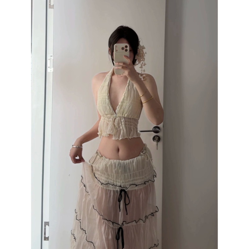 Halter bikini set s podstavljenim gornjim dijelom, bez underwire, poliester tkanina (71–80% sadržaja), tri dijela, ženski kupaći za plivanje i vodne sportove