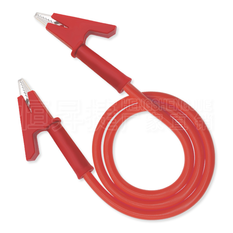 HSJ Тестов проводник с аллигатор клипс, двуглавен клипс, медни контакти, за инструментална апаратура