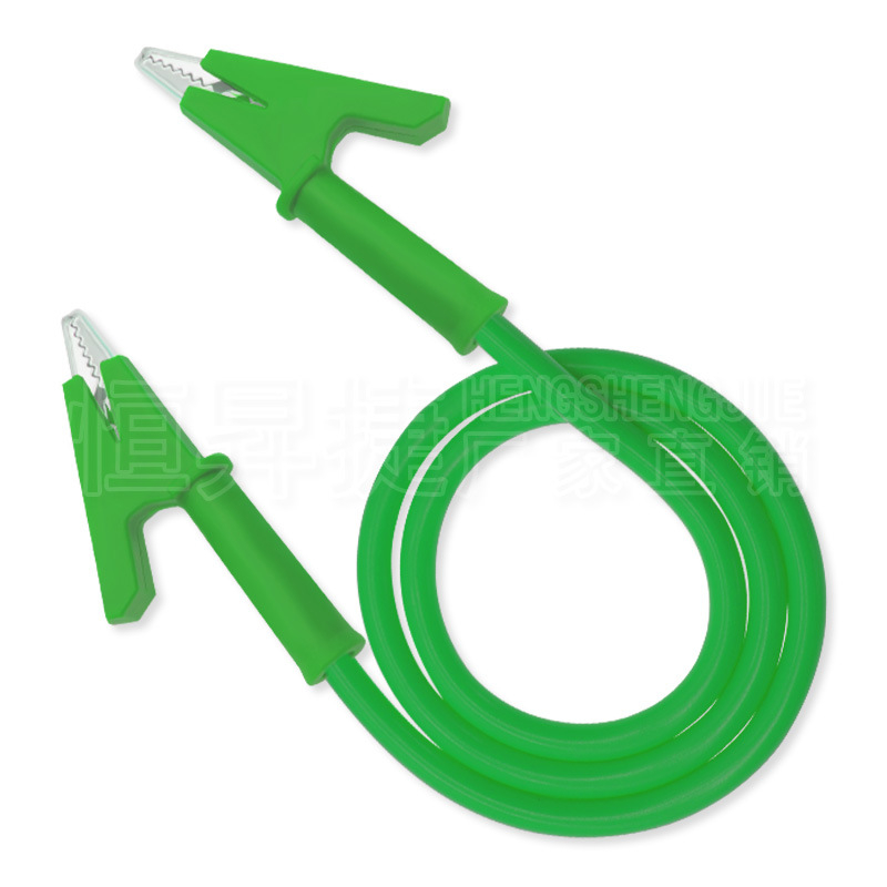 HSJ Тестов проводник с аллигатор клипс, двуглавен клипс, медни контакти, за инструментална апаратура