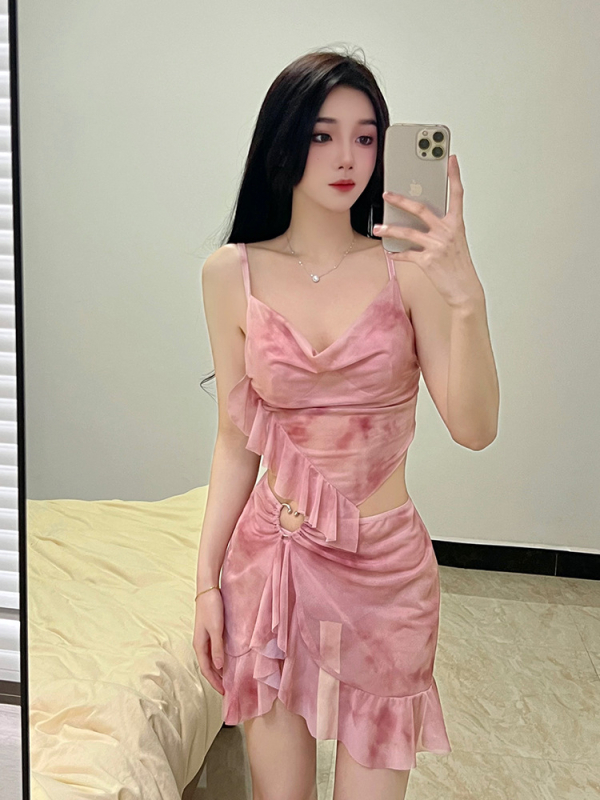 Ženski bikini set tri dijela s podstavom za grudi, korejski stil, brzo sušenje, najlon s Lycra podstavom, visoka elastičnost, konzervativan kroj