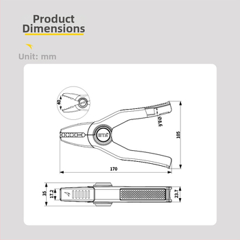 ETA3166A 400A крокодилска щипка за тестове със защитен кожух