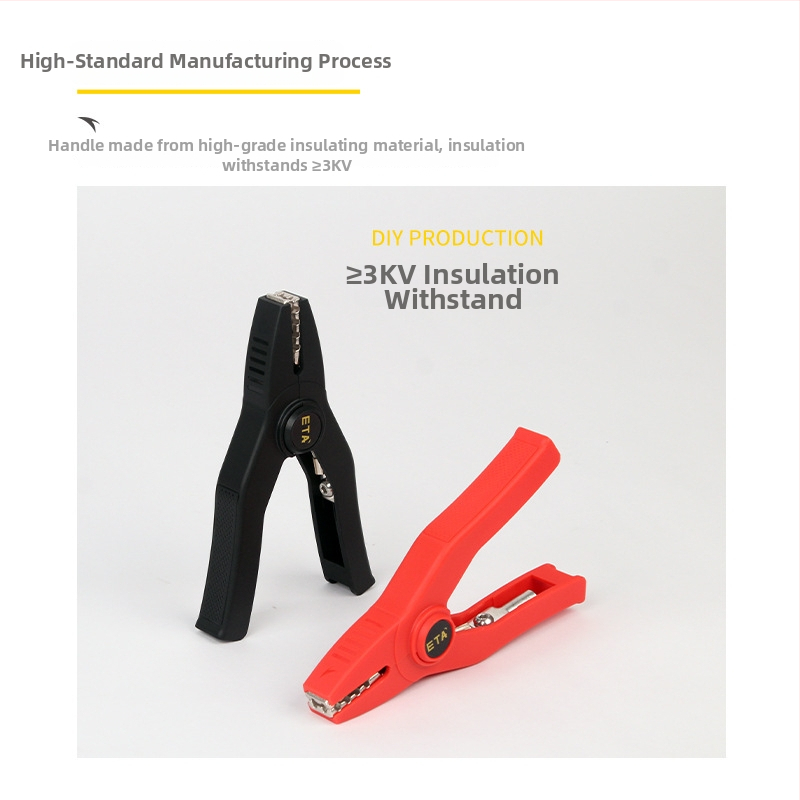 ETA3166A 400A крокодилска щипка за тестове със защитен кожух