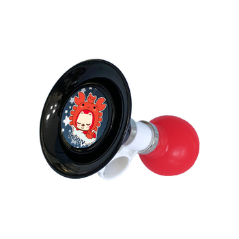 Gyerekeknek való kerékpár csengő, karikatúra jellegű fém kürtszerű hang, alumíniumötvözet, modell Cartoon metal air horn, márka Happy Journey