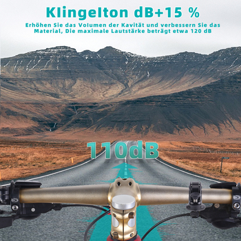 Zvonac za bicikl od aluminijske legure s Airtag pozicioniranjem, model 103318-1, prstom aktiviran MTB zvon