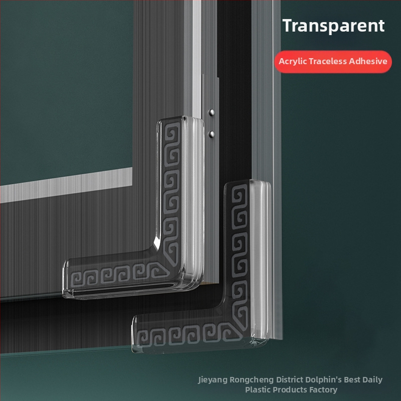 Ochranný kryt rohu okna, proti kolízii, priehľadný, pravouhlý tvar; Pôvod: Jieyang, Guangdong