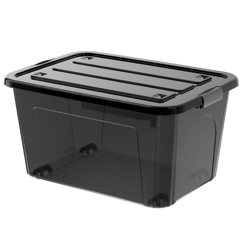 Plastična kutija za skladištenje - PP, prozirna, poklop sa kopčom, kapacitet 0-5 L, prijenosna, prašno i vlagootporna, višestruka namjena