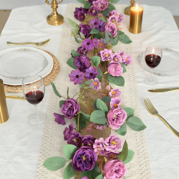 Meihon Τεχνητό κλαδάκι λουλουδιών από μεταξωτό ύφασμα – ποικιλία Lulian, βάση λουλουδιού, για εσωτερική διακόσμηση γάμου