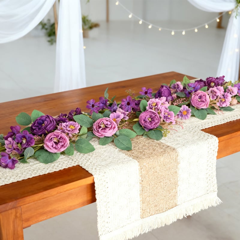 Meihon Τεχνητό κλαδάκι λουλουδιών από μεταξωτό ύφασμα – ποικιλία Lulian, βάση λουλουδιού, για εσωτερική διακόσμηση γάμου