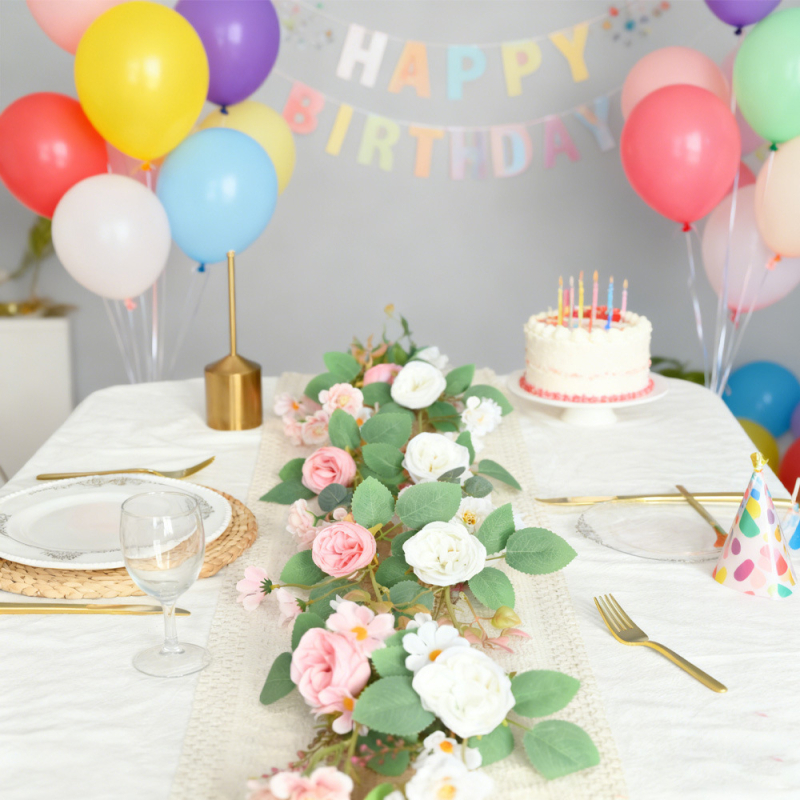 Meihon Τεχνητό κλαδάκι λουλουδιών από μεταξωτό ύφασμα – ποικιλία Lulian, βάση λουλουδιού, για εσωτερική διακόσμηση γάμου