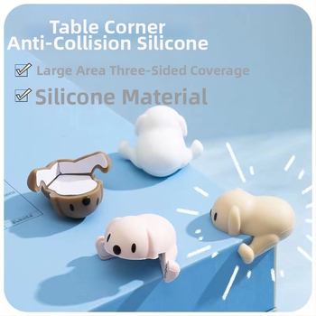 Силиконов предпазител за ъгъл на мебели с форма на кученце – защита от удари, пакет 1000 бр.