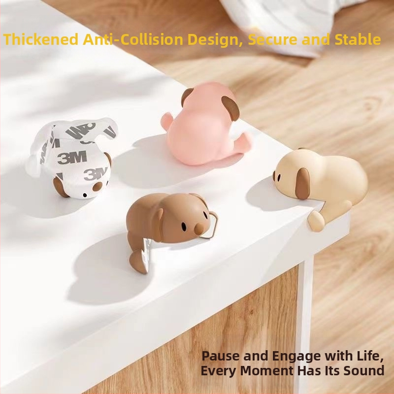 Силиконов предпазител за ъгъл на мебели с форма на кученце – защита от удари, пакет 1000 бр.