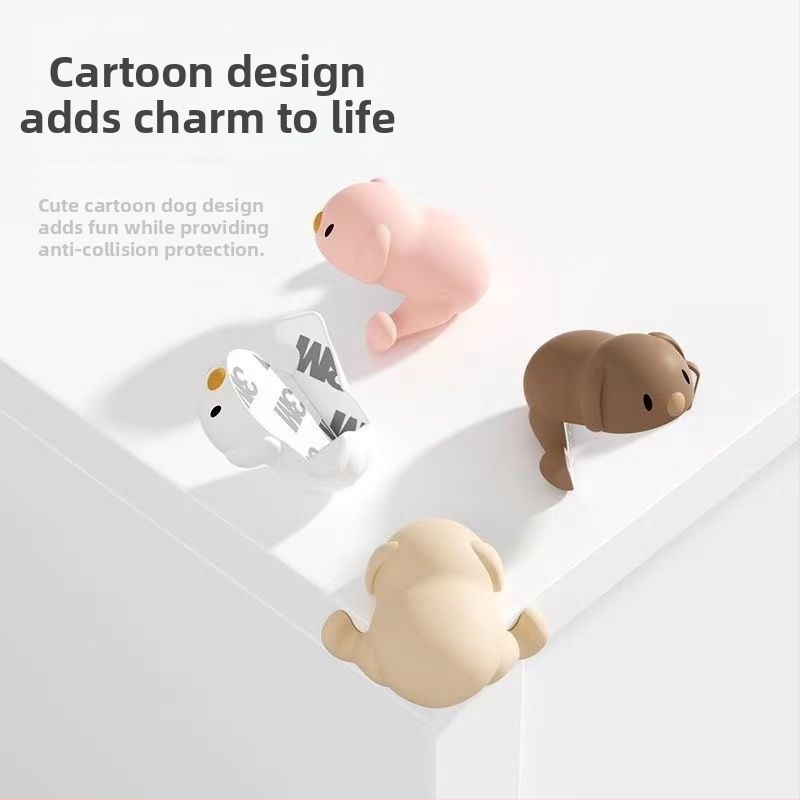 Силиконов предпазител за ъгъл на мебели с форма на кученце – защита от удари, пакет 1000 бр.