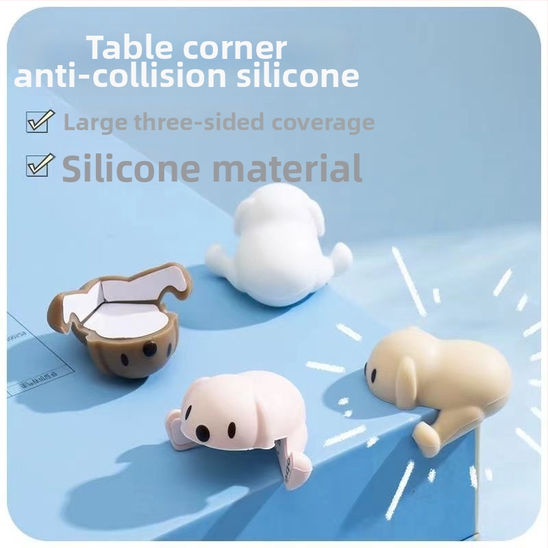 Силиконов предпазител за ъгъл на мебели с форма на кученце – защита от удари, пакет 1000 бр.
