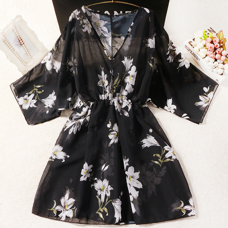 Ženski kupaći set, jednostavan uzorak, visok struk, dugi rukavi, jastučići za prsni koš; poliester-elastični 94/6