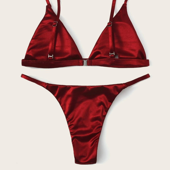 Ženski bikini kupaci kostim, s jastučićem za grudi, bez rukava, jednobojni uzorak, 95% poliester, 120 g/m², podstava od poliestera sa 82% spandeksa