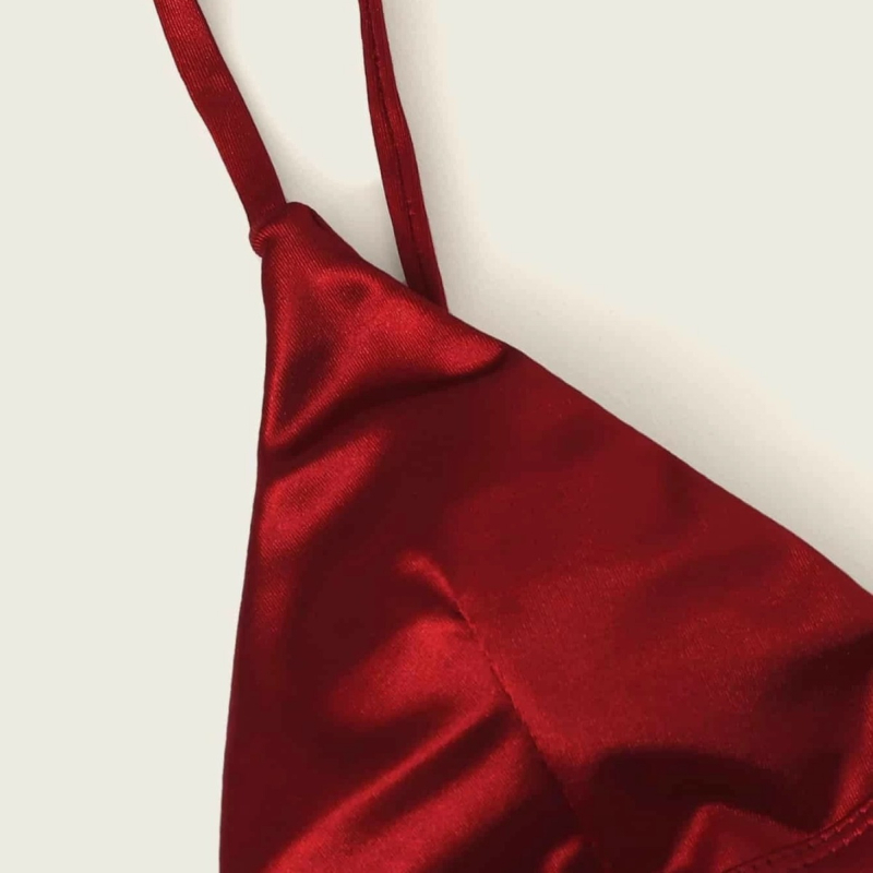 Ženski bikini kupaci kostim, s jastučićem za grudi, bez rukava, jednobojni uzorak, 95% poliester, 120 g/m², podstava od poliestera sa 82% spandeksa