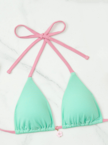 Ženski Push-Up dvodijelni bikini set, visoka elastičnost, umetci za prsa, gornji dio bez rukava, poliester materijal