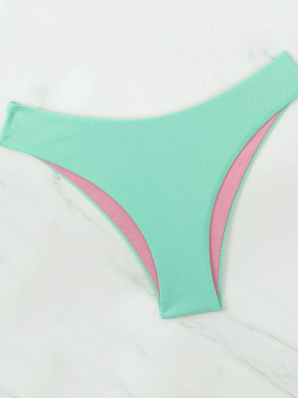 Ženski Push-Up dvodijelni bikini set, visoka elastičnost, umetci za prsa, gornji dio bez rukava, poliester materijal