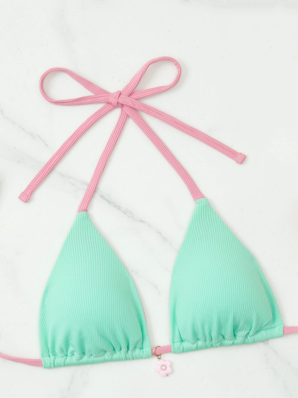 Ženski Push-Up dvodijelni bikini set, visoka elastičnost, umetci za prsa, gornji dio bez rukava, poliester materijal