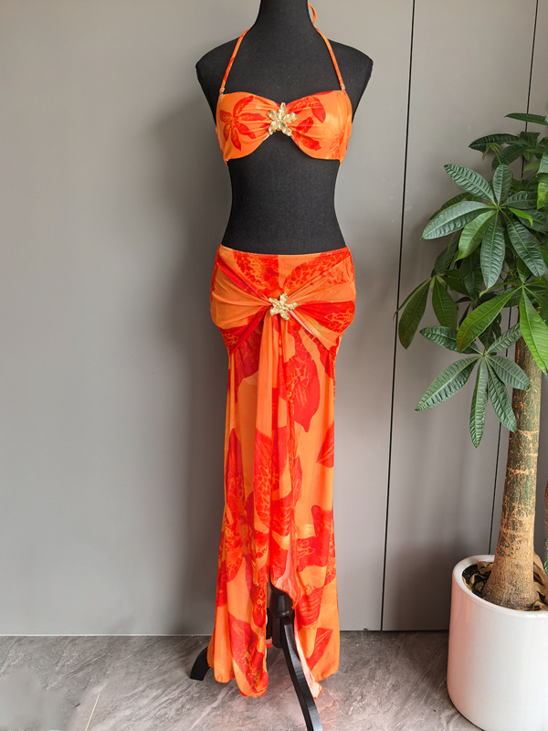 Trodijelni bikini set za žene – seksi, tijesan kroj, visoka elastičnost, s jastučićem za prsa i bez čelične potpore; materijal: najlon 80% / podstava Lycra 20% Spandex