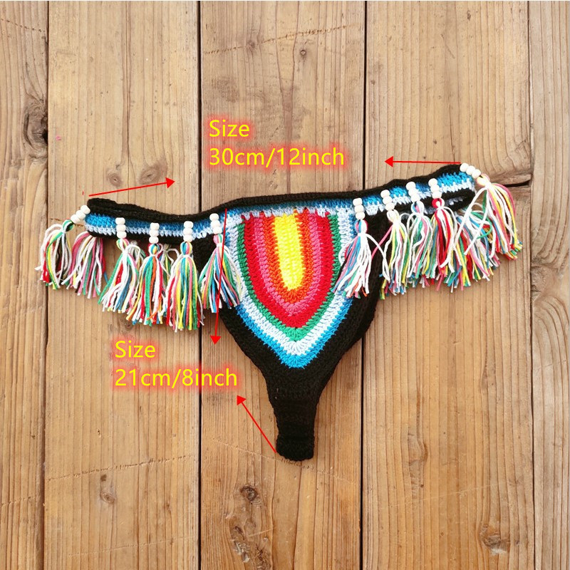 Heklani bikini set za plivanje, jednobojni, bez naramenica, bez leđa, s jastučićima za prsni dio