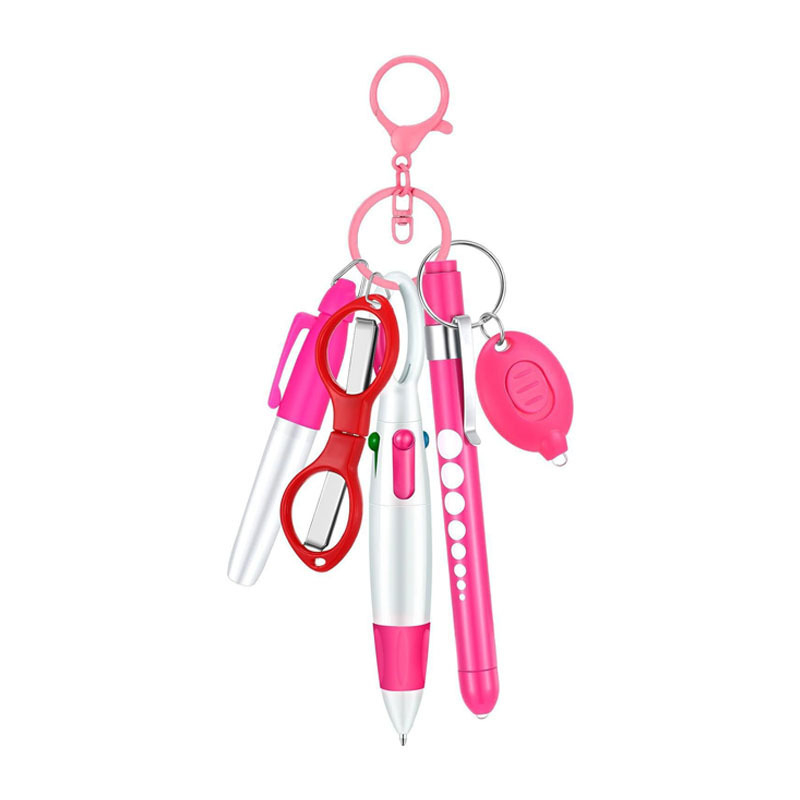 Σετ στυλό με περιδέραιο νοσοκόμας, ψαλίδι και αναδιπλούμενο highlighter