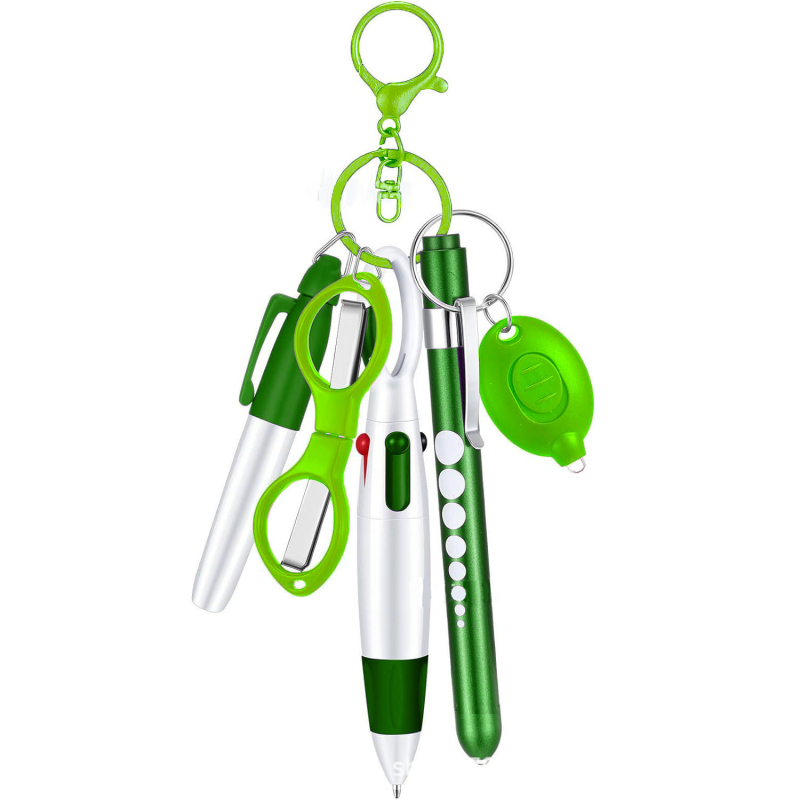 Σετ στυλό με περιδέραιο νοσοκόμας, ψαλίδι και αναδιπλούμενο highlighter