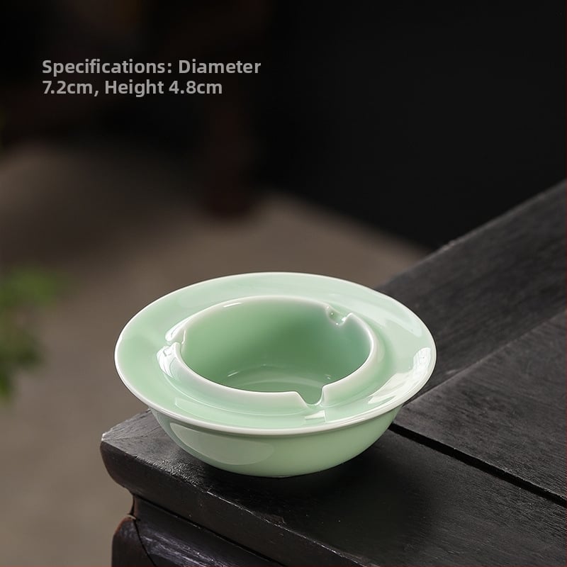 Scrumieră ceramică cu capac, siglă imprimată, pentru uz casnic și birou, ambalaj de 100 bucăți