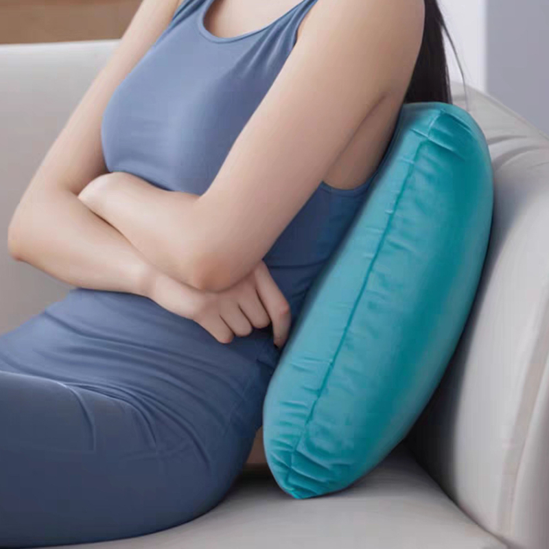 Naduvani H-oblik podrške za donji dio leđa, PVC flocking/TPU, model ZJM-YK063, 93 g, prenosivi putni jastuk