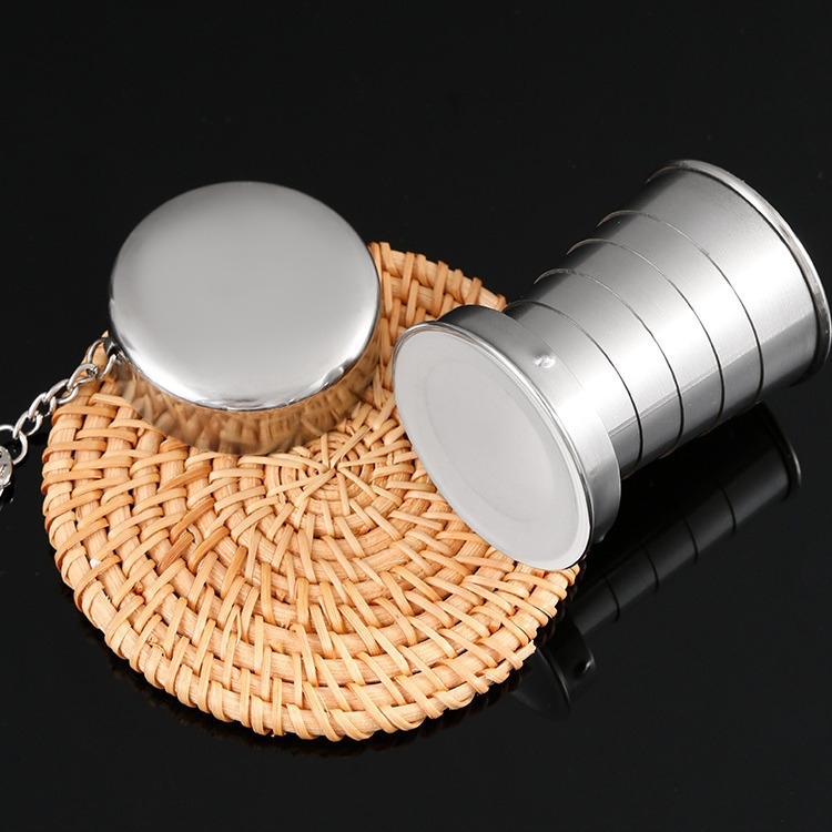 Cupe pliabile din oțel inoxidabil pentru clătirea gurii și periuța de dinți, portabil, telescopic (Material: oțel inoxidabil; Stil: Casual; Portabil; Telescopic; Pliabil)