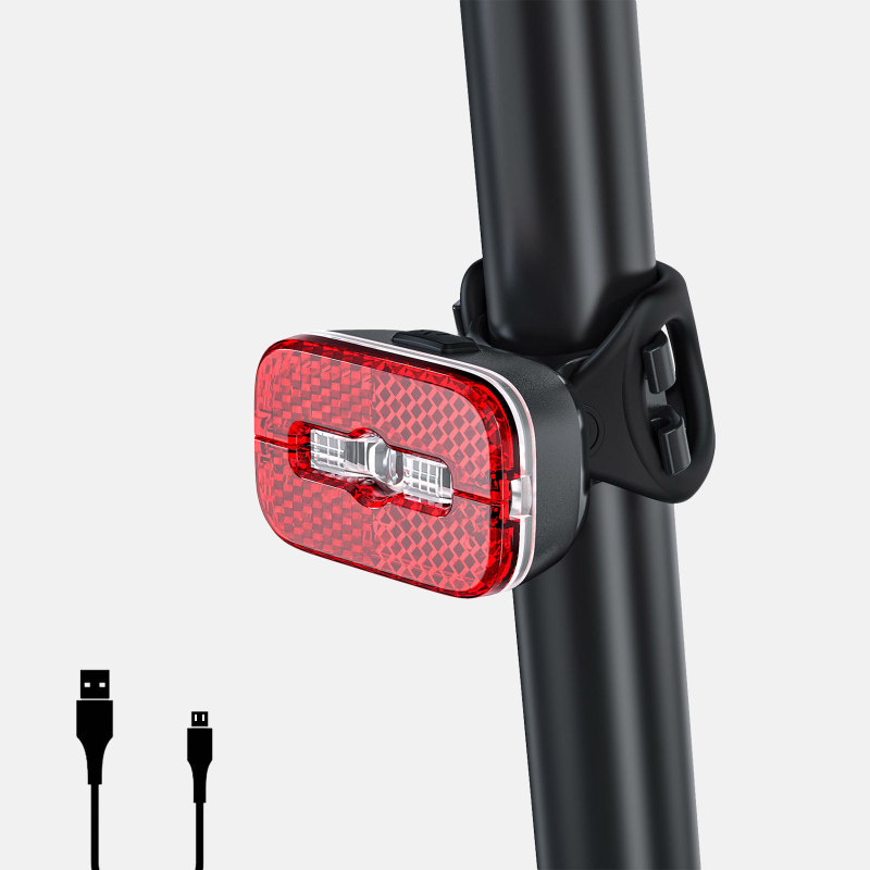 Celette USB-C stražnja svjetiljka za bicikl, 200 mAh, montaža remenima, noćna vožnja, STVZO
