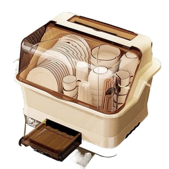 Műanyag edényállvány lefolyóval a konyhához