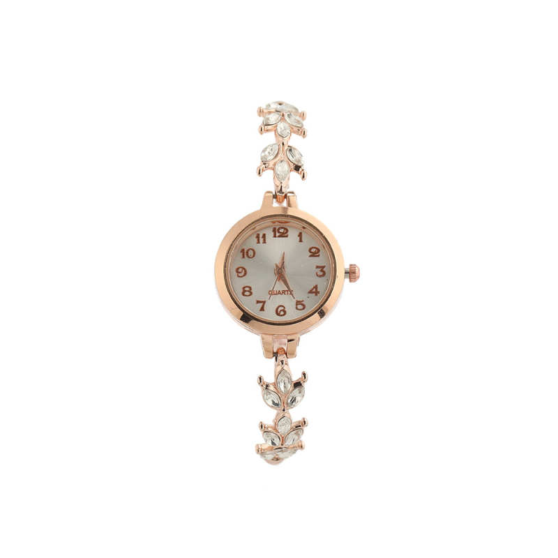 Женски часовник с Clover гривна в корейски INS стил, кварцов часовник, циферблат 23 мм, дебелина 12 мм, корпус от цинкова сплав, каишка от сплав