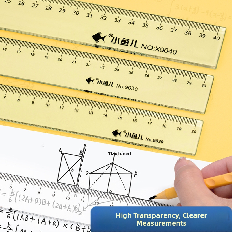 Ravnalo Small fish 9040, plastično, ravno