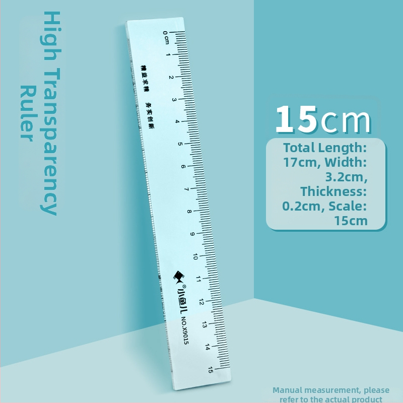 Ravnalo Small fish 9040, plastično, ravno