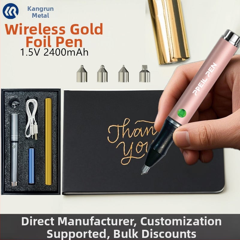 KR123-1 prijenosni alat za toplinsko tiskanje od aluminijske legure, za papir i kožu, Kangrun, punjiv