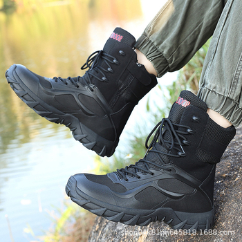 Στρατιωτικά μποτάκια υψηλού ύψους, ύφασμα PU+δικτυωτό, μάρκα Public version, ανδρικά, εξωτερικό στυλ Jungle μάχης, τακτικά μποτάκια πεζοπορίας και σκοποβολής