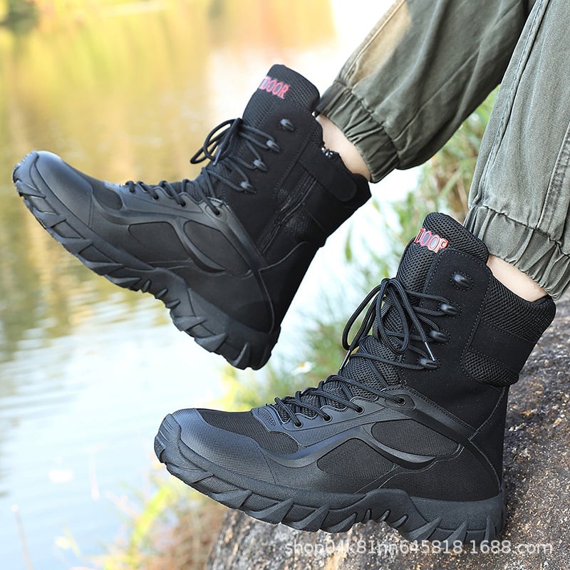 Στρατιωτικά μποτάκια υψηλού ύψους, ύφασμα PU+δικτυωτό, μάρκα Public version, ανδρικά, εξωτερικό στυλ Jungle μάχης, τακτικά μποτάκια πεζοπορίας και σκοποβολής